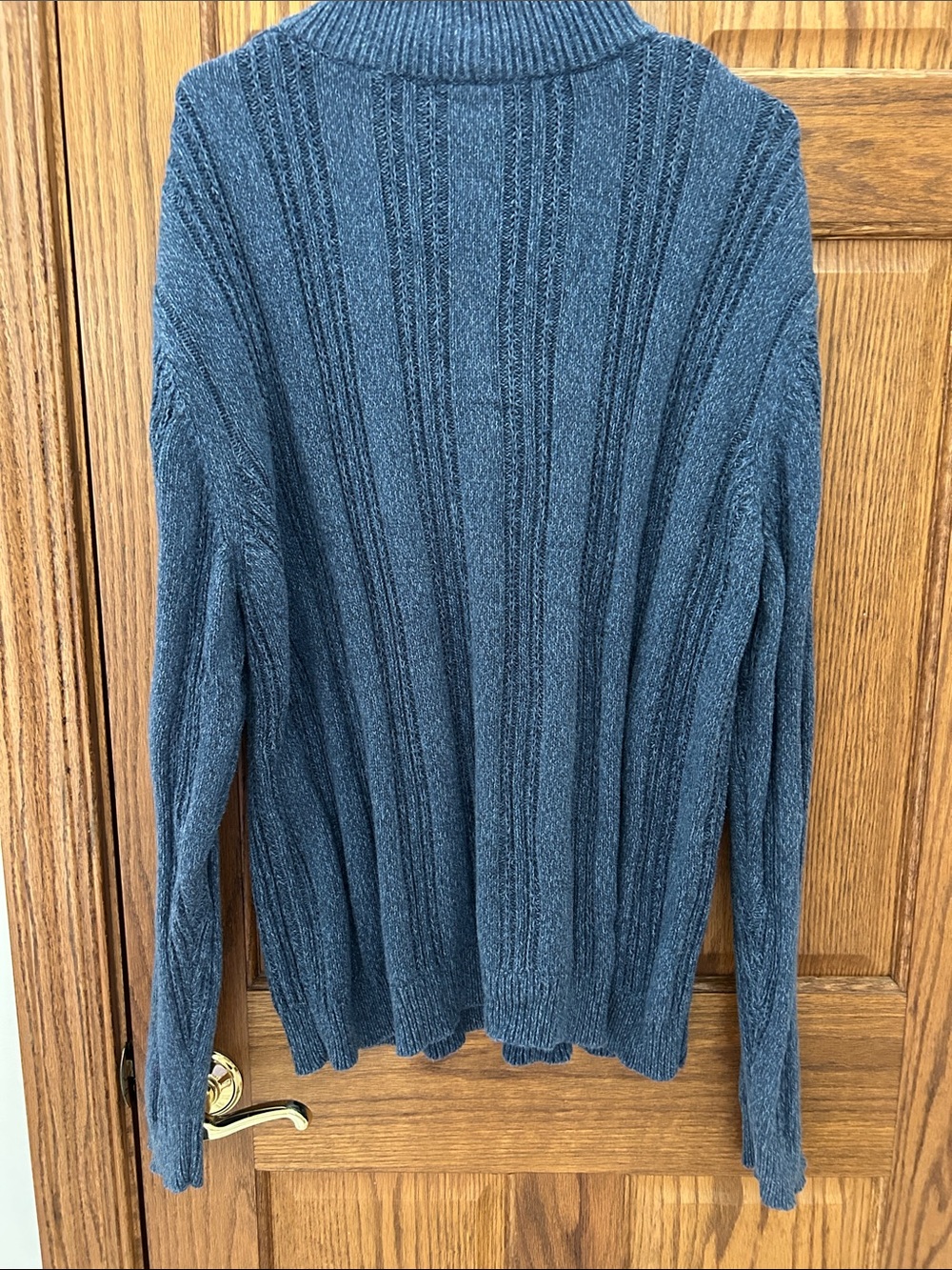 Tasso Elba Men's Blue Ribbed Half-Zip Sweater image 4